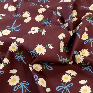 fabric godmother katoen stof bloemen strikjes